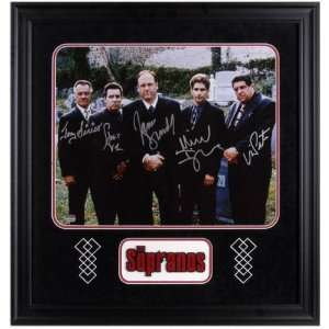Sopranos   Graveyard 5 Signatures   Deluxe Framed Autographed 16x20 