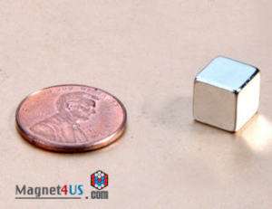 Neodymium block earth magnet 5/16x5/16x5/16 16pcs  