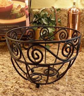 Here is a Wrought Iron Fruit Basket Bowl. Great for fruit, bread 