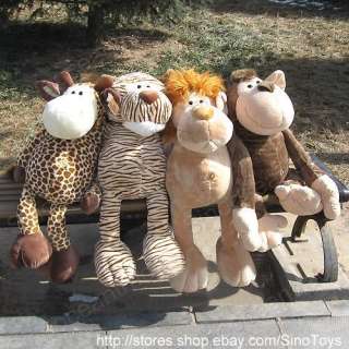 WILD FRIENDS GIRAFFE TIGER LION MONKEY LARGE TOY 40  