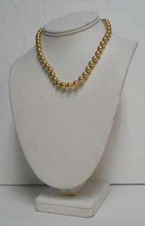  GOLD TONE GLASS NECKLACE #455  