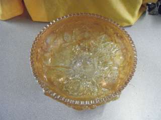 1940s? imperial carnival glass rose luster footed bowl  