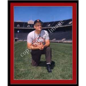  Ohio State Woody Hayes Kneeling in the Stadium Photo 