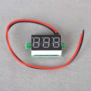 Mini Green LED Digital Volt Meter DC3.2 30V 2 wires Panel Counter for 