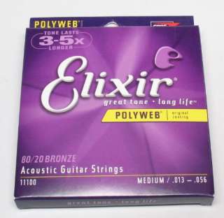 ELIXIR Polyweb guitar strings Acoustic Medium 13 56  
