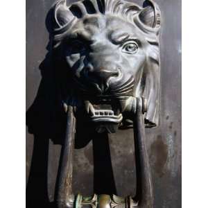 Decorative Lion Door Knockers on Colonial Era City Hall, Near Padang 