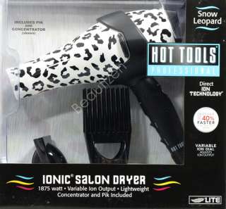 Hot Tools SNOW LEOPARD Ionic Salon Hair Dryer 1875Watts  