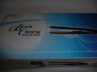 Silver Bullet Black Crystal Hair Straightening Iron NEW  