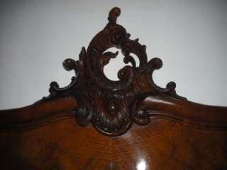 CARVED ITALIAN ANTIQUE MAHOGANY VICTORIAN BEDS 09IT102D  
