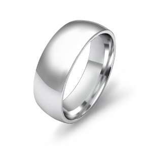   4g Mens Dome Wedding Band 7mm Comfort Fit Platinum Ring (4) Jewelry
