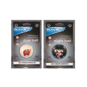    University of Wisconsin Cue and Eight Ball Pool Set