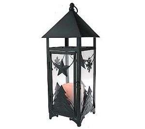   Indoor Outdoor Holiday Lantern w Flameless Candle and Timer  