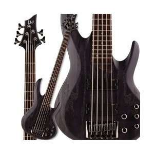 ESP B 335SBLK LTD 5 String Electric Bass, Stain Black 