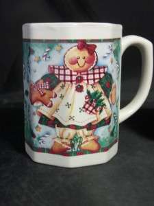   Christmas Holiday Gingerbread Hot Chocolate Cocoa Coffee Mugs 8 oz