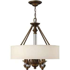   Light Fixtures. Sussex 4 Light Pendant With Fabric Cylinder Shade
