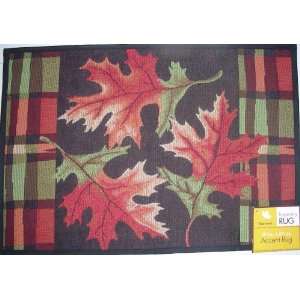  Leaf Pattern Tapestry Rug 19 X 27 