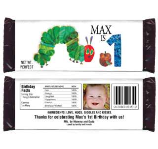 THE VERY HUNGRY CATERPILLAR Party Favor Personalized CANDY WRAPPERS 