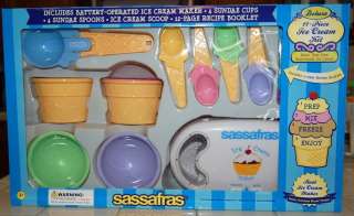 Sassafras Childrens Deluxe 11 Piece Ice Cream Maker Kit  