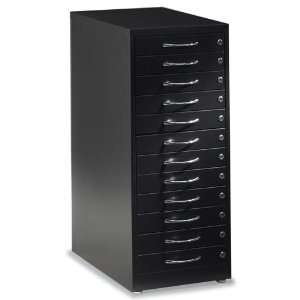   21.5D x 15.5W x 22H 6 Drawer File Cabinet   Black