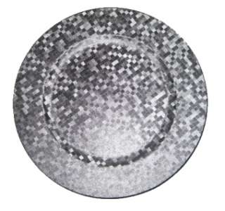 ROUND SILVER MOSAIC CHARGER PLATE 13 4 PIECES NEW 088235795915 