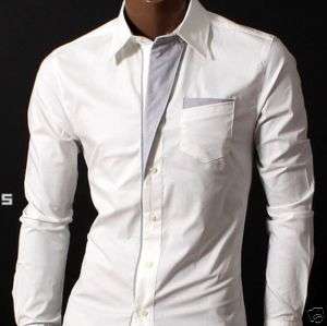 Mens Casual Patch Point SLIM design dress shirts (DS41)  