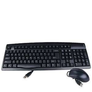  Ez 9900 USB 107 Key Keyboard & 2 Button USB Mouse (Black 