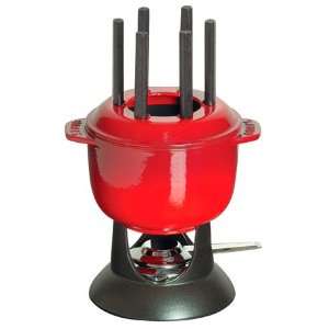 Staub Fondue Set with Vertical Forks   Red  Kitchen 