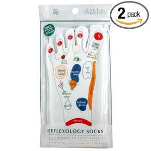  Earth Therapeutics Reflexology Socks, 1 pair (Pack of 2 