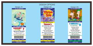 PHINEAS AND FERB BIRTHDAY PARTY INVITATIONS  