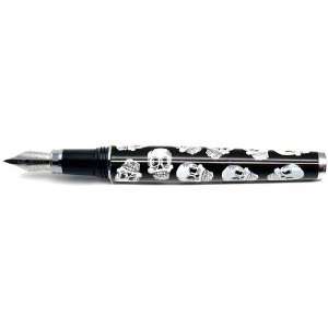   Pen Black and White Skulls Fountain Pen   JZ PEN43 F