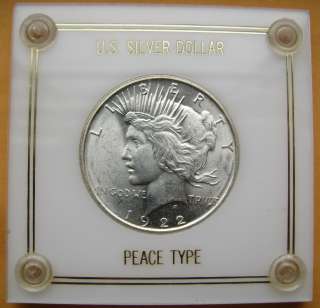 1922 D Peace Dollar   Gem BU Condition Lot # 1146  