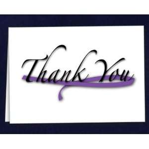  Thank You Card (FUNDRAISING)   Purple Ribbon (12 Boxes 