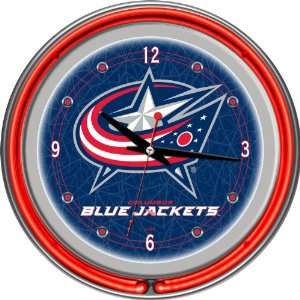   Clock   14 inch Diameter   Game Room Products Neon Clocks NHL   Hockey