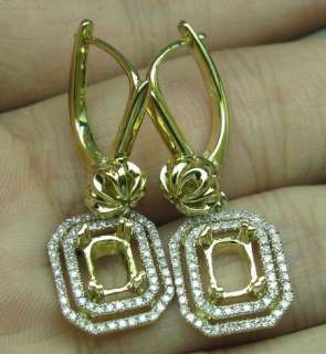 14Kt Gold VS/G DIAMOND ENGAGEMENT Semi Mount EARRINGS  