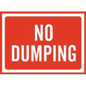  No Dumping Sign Removable Wall Sticker