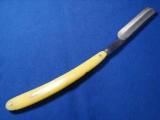 SOLINGEN YELLOW STRAIGHT RAZOR CARBON STEEL MADE IN GERMANY NEW  