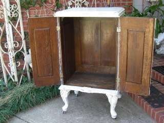   PAINTED ARMOIRE LINEN CABINET KITCHEN PANTRY~CHIC PETITE~OAK  