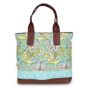  Amy Butler for Kalencom Cara Tote Temple Tulips Turquoise 