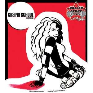   School Art   Bloody Derby Roller Girl   Sticker / Decal Automotive