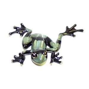  Green/Black Frog ~ 7 x 5.75 Inch