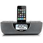   Colortunes iP42 Dual Alarm FM Clock Radio for your iPhone/iPod   Gray