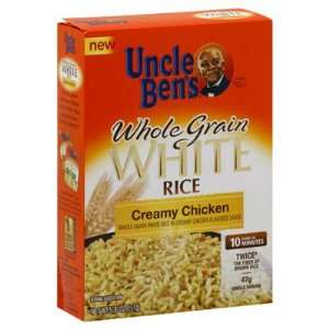 Uncle Bens Rice Whole Grain White Rice, Creamy Chicken, 5.3 oz (Pack 