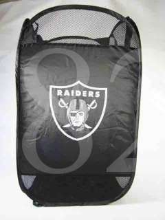 NFL Oakland RAIDERS POP UP Laundry Bag Hamper  