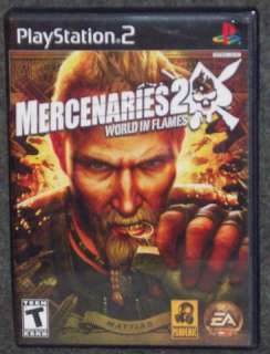 PS2 MERCENARIES 2 WORLD IN FLAMES Playstation 2 Game 014633157499 