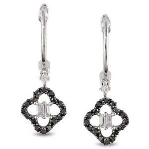   CT TDW Black and White Diamond Cuff Earrings (G H, I1 I2) Jewelry