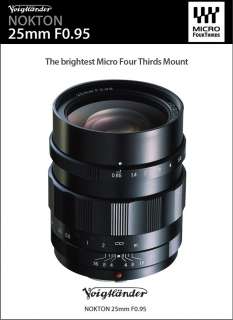 Nokton 25mm F0.95 is the new standard lens designed for micro four 