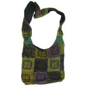   Gypsy Peace Shoulder Sling Crossbody Vintage Cotton Recycled Bag Purse