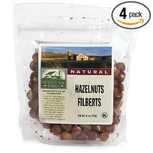 Woodstock Farms Hazelnuts Raw Shelled, 8 Ounce Bags (Pack of 4 
