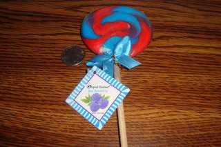 Original Gourmet 3 Swirl Lollipop* Blue Raspberry Favor * 1.76 oz 