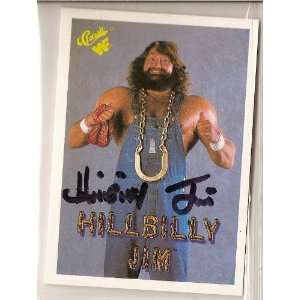  Hillbilly Jim Signed Autographed Wrestling Card WWF WWE 